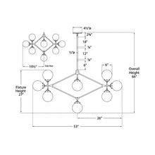 Load image into Gallery viewer, Bistro Chandelier - line drawing.
