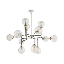 Load image into Gallery viewer, Bistro Medium Chandelier in Polished Nickel.