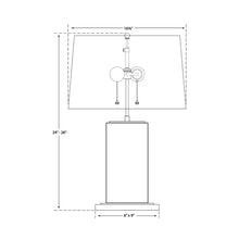 Load image into Gallery viewer, Block Table Lamp - line drawing.