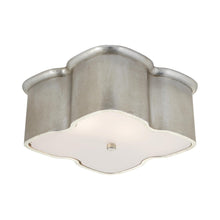 Load image into Gallery viewer, Bolsena Flush Mount Ceiling Light in Burnished Silver Leaf.