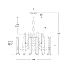 Load image into Gallery viewer, Bonnington Chandelier - line drawing.