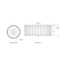 Load image into Gallery viewer, Bonnington Flush Mount Ceiling Light - line drawing.