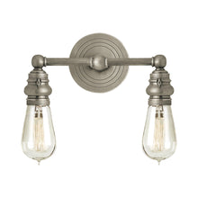 Load image into Gallery viewer, Boston Double Arm Wall Light in Antique Nickel/Without Glass (2-Light).