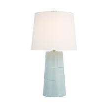 Load image into Gallery viewer, Braque LED Table Lamp in Ice Blue Porcelain.