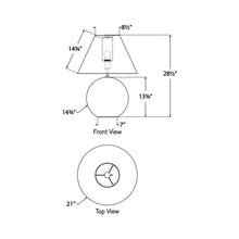 Load image into Gallery viewer, Brielle LED Table Lamp - line drawing.