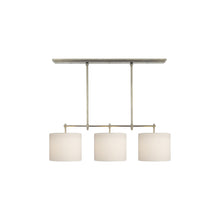 Load image into Gallery viewer, Bryant Linear Pendant Light in Antique Nickel/Linen (Small).