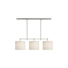 Load image into Gallery viewer, Bryant Linear Pendant Light in Polished Nickel/Linen (Small).