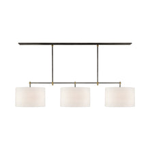 Load image into Gallery viewer, Bryant Linear Pendant Light in Bronze/Hand-Rubbed Antique Brass/Linen (Large).