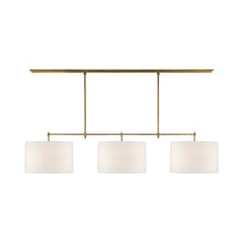 Load image into Gallery viewer, Bryant Linear Pendant Light in Hand-Rubbed Antique Brass/Linen (Large).