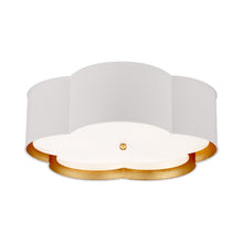Load image into Gallery viewer, Bryce Flower Flushmount Ceiling Light in White/Gild (Large).