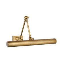 Load image into Gallery viewer, Cabinet Maker LED Picture Light in Hand-Rubbed Antique Brass (Large).