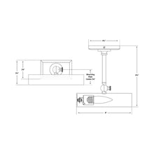 Load image into Gallery viewer, Cabinet Makers Picture Light - line drawing.