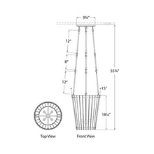 Load image into Gallery viewer, Cadence Chandelier - line drawing.