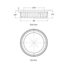 Load image into Gallery viewer, Cadence Flush Mount Ceiling Light - line drawing.