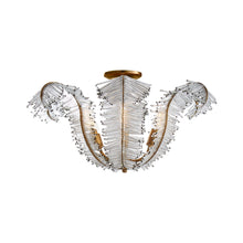 Load image into Gallery viewer, Calais Semi Flush Ceiling Light in Gilded Iron.