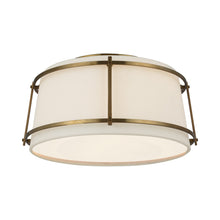 Load image into Gallery viewer, Callaway LED Flush Mount Ceiling Light in Hand-Rubbed Antique Brass.