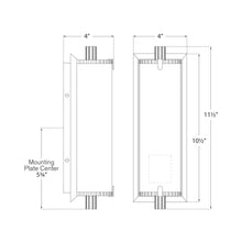 Load image into Gallery viewer, Calliope Bath Light - line drawing.