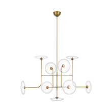 Load image into Gallery viewer, Calvino LED Chandelier in Hand-Rubbed Antique Brass (X-Large).