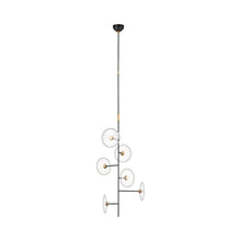 Load image into Gallery viewer, Calvino LED Pendant Light in Aged Iron/Hand-Rubbed Antique Brass. (Small).