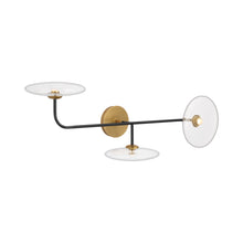 Load image into Gallery viewer, Calvino LED Wall Light in Aged Iron/Hand-Rubbed Antique Brass.