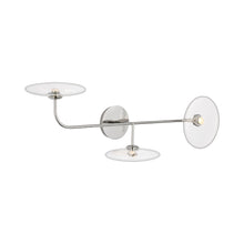 Load image into Gallery viewer, Calvino LED Wall Light in Polished Nickel.