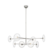 Load image into Gallery viewer, Calvino Radial LED Chandelier in Polished Nickel.