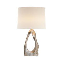 Load image into Gallery viewer, Cannes Table Lamp in Burnished Silver Leaf.