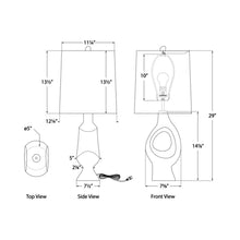 Load image into Gallery viewer, Capra Table Lamp - line drawing.