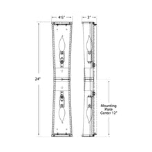 Load image into Gallery viewer, Carew Vanity Wall Light - line drawing.