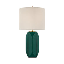 Load image into Gallery viewer, Carmilla Table Lamp in Emerald Crackle.