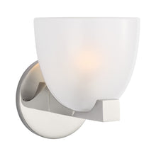 Load image into Gallery viewer, Carola LED Bath Wall Light in Polished Nickel/Frosted Glass.