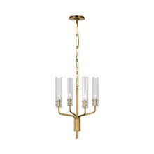Load image into Gallery viewer, Casoria LED Chandelier in Hand-Rubbed Antique Brass.