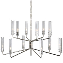 Load image into Gallery viewer, Casoria Two-Tier LED Chandelier in Detail.