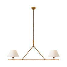 Load image into Gallery viewer, Cesta Linear Pendant Light in Gilded Iron.