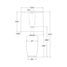 Load image into Gallery viewer, Chado Table Lamp - line drawing.