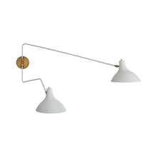 Load image into Gallery viewer, Charlton Double Wall Light in White (Large).