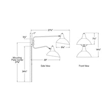 Load image into Gallery viewer, Charlton Double Wall Light - line drawing.