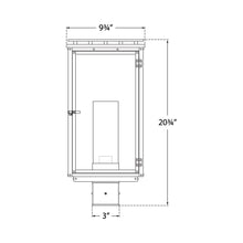 Load image into Gallery viewer, Cheshire Outdoor Post Light - line drawing.