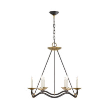 Load image into Gallery viewer, Choros Chandelier in Aged Iron (Single-Tier).