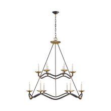 Load image into Gallery viewer, Choros Chandelier in Aged Iron (Two-Tier).