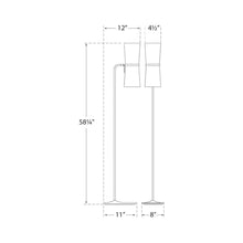 Load image into Gallery viewer, Claribel Floor Lamp - line drawing.