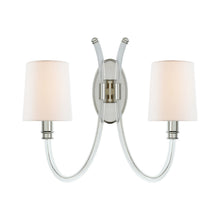 Load image into Gallery viewer, Clarice Wall Light in Polished Nickel.