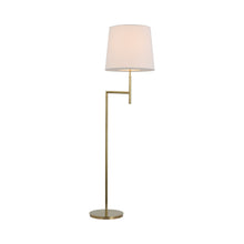 Load image into Gallery viewer, Clarion LED Floor Lamp in Soft Brass.