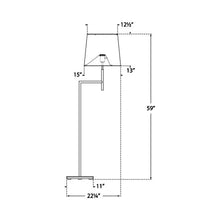 Load image into Gallery viewer, Clarion LED Floor Lamp - line drawing.