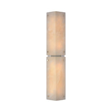 Load image into Gallery viewer, Clayton Wall Light in Alabaster and Polished Nickel (4-Light).
