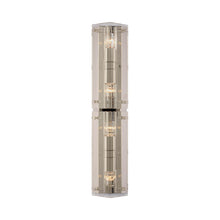 Load image into Gallery viewer, Clayton Wall Light in Crystal and Polished Nickel (4-Light).