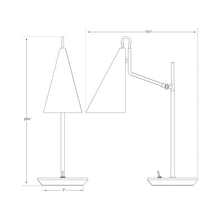 Load image into Gallery viewer, Clemente Table Lamp - line drawing.