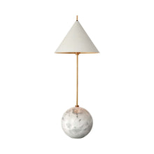 Load image into Gallery viewer, Cleo Orb Desk Lamp in Antique White.