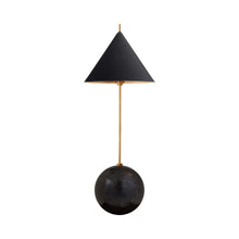 Load image into Gallery viewer, Cleo Orb Desk Lamp in Black.