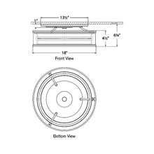 Load image into Gallery viewer, Connery LED Flush Mount Ceiling Light - line drawing.